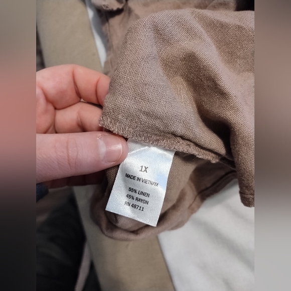 Women's Casual Light Brown Shirt - Picture 5 of 8